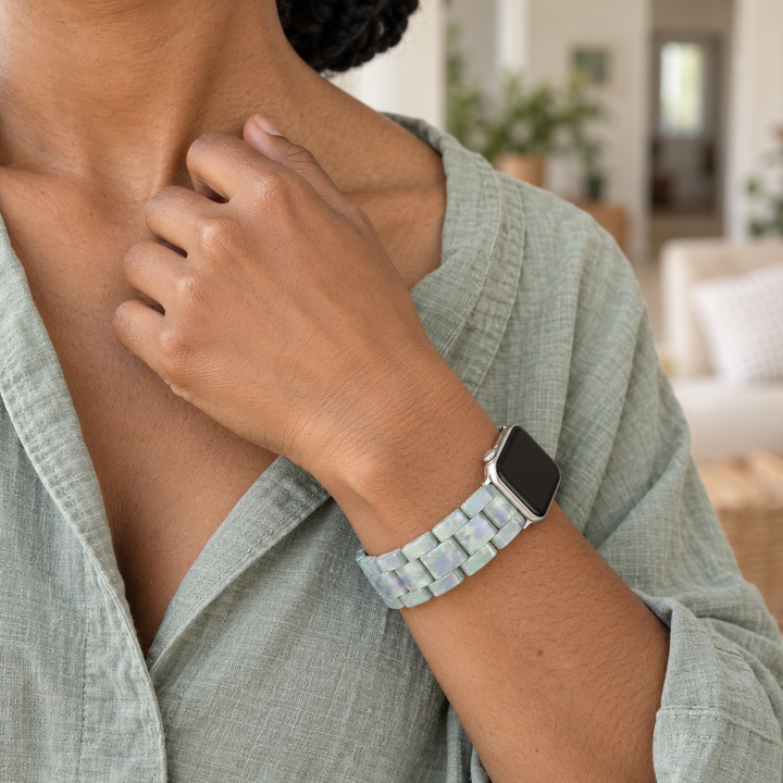 Mosaic Moonlight Blue, worn