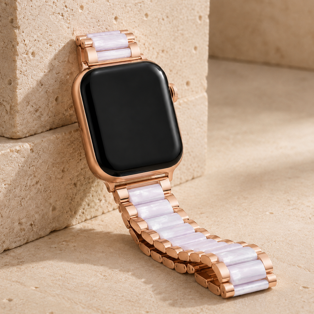 Shellara — Pearl White · Rose Gold