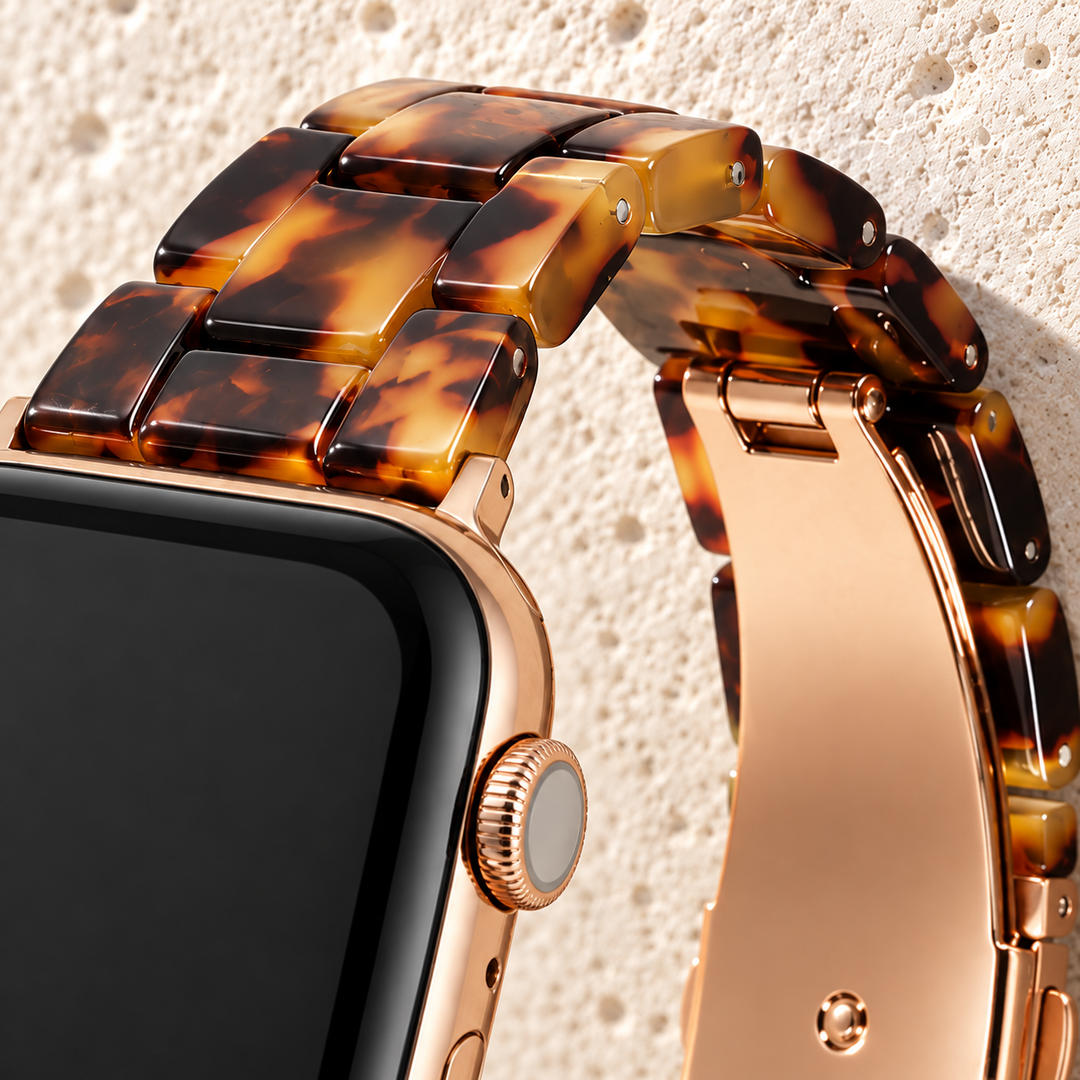 Adirena Mosaic watch band resin link construction macro