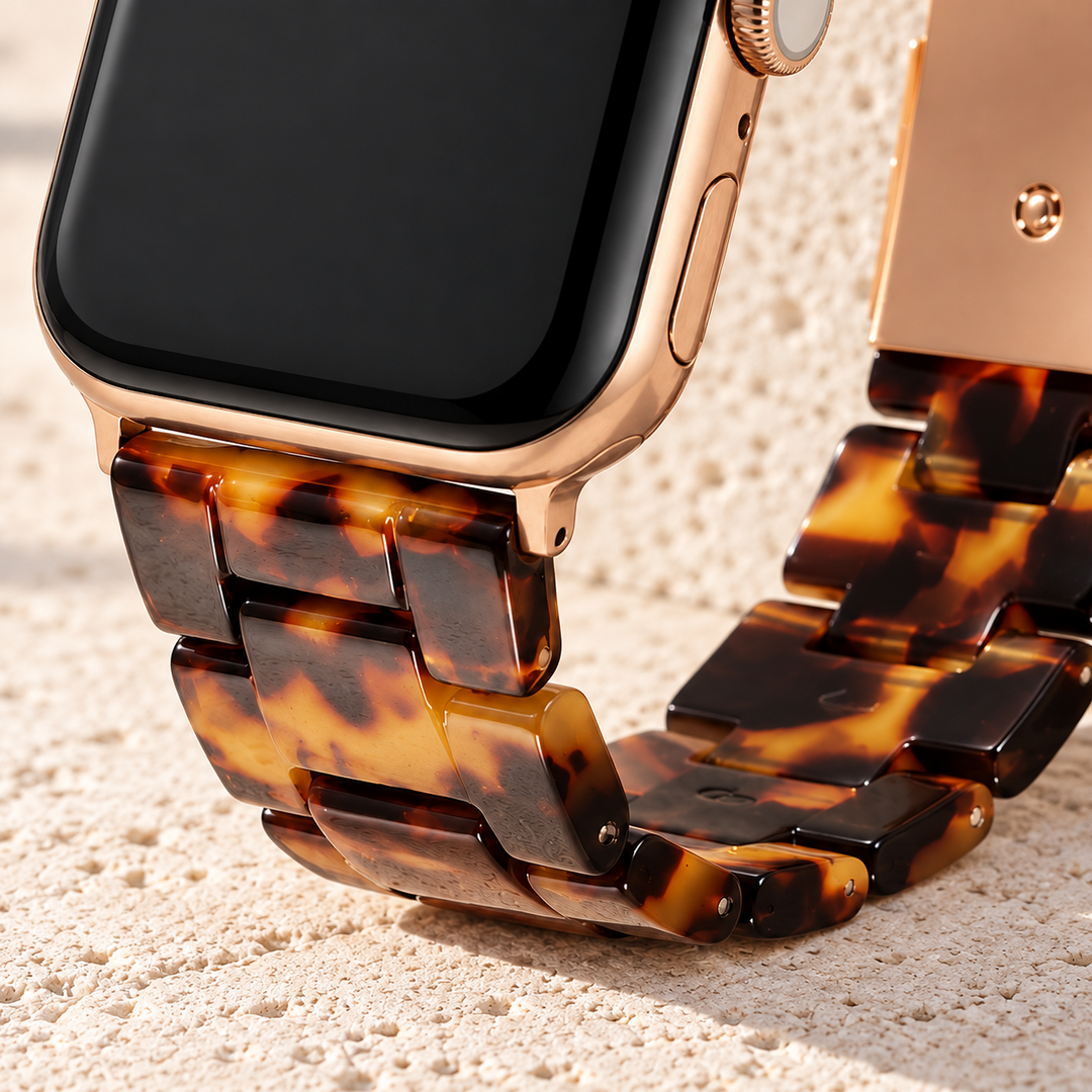 Adirena Mosaic watch band hardware and adapter ends macro
