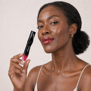 Editorial portrait, Enigma glossy lips, deep skin