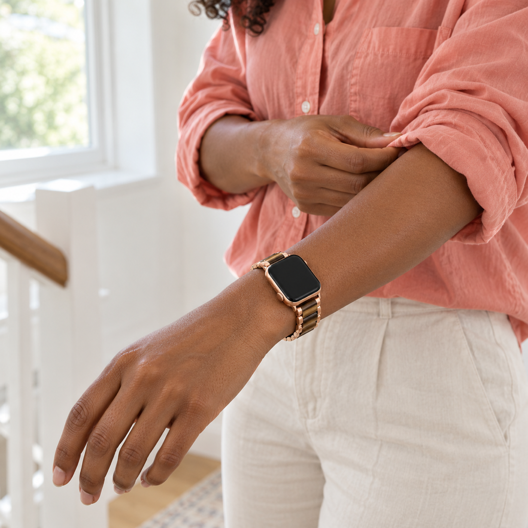 Amberbough — Wood Grain · Rose Gold