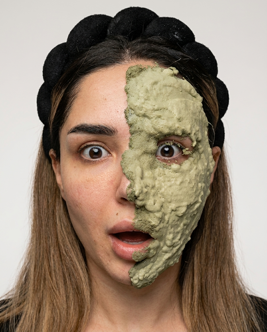 Deep detox bubble mask clay applied