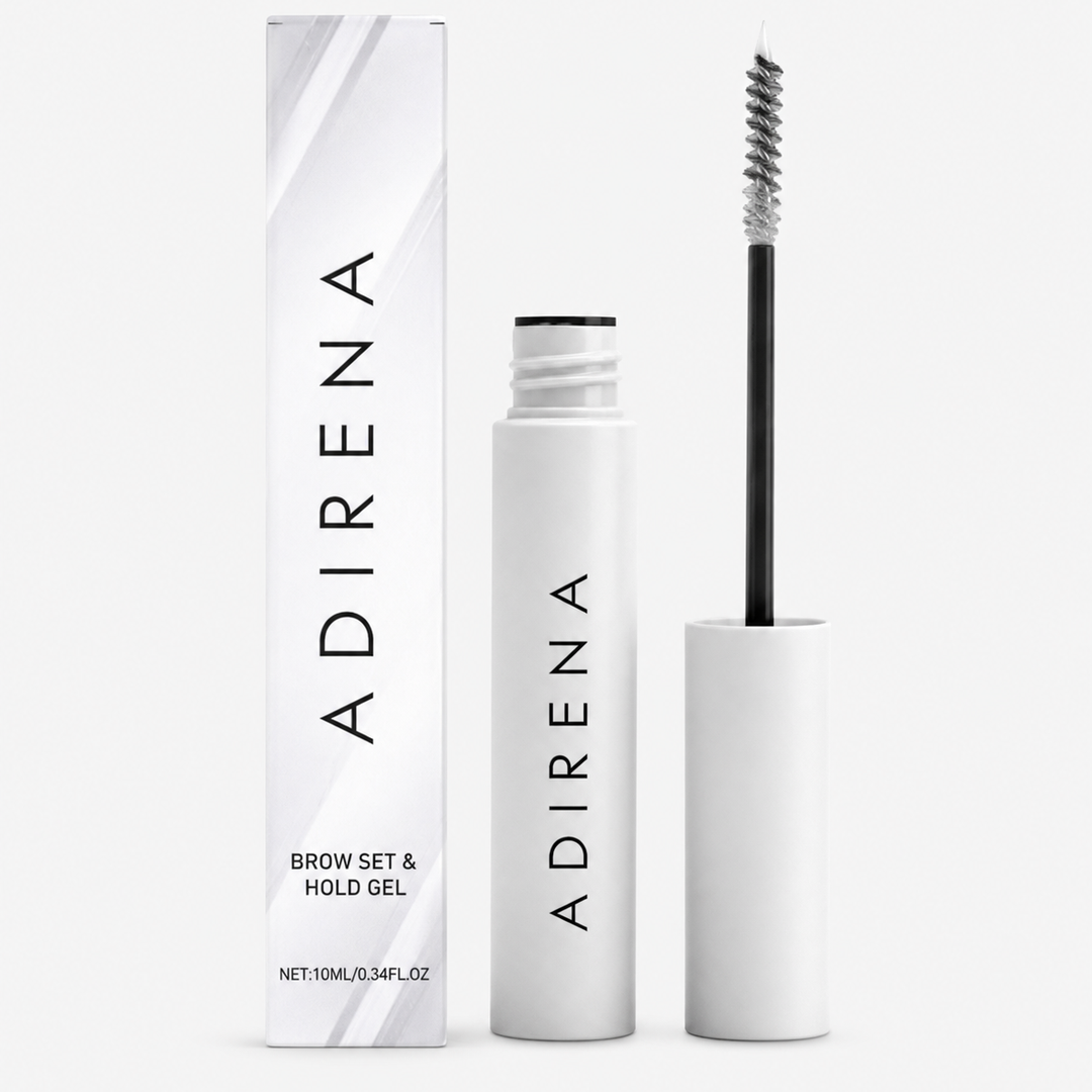 Brow Set & Hold Gel — white ADIRENA tube with spoolie wand