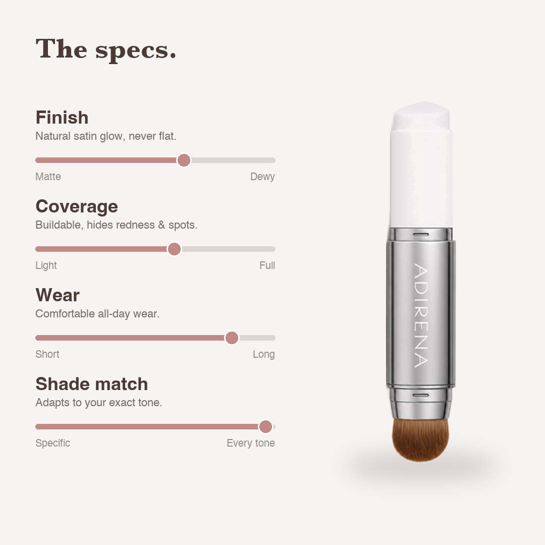 The specs: finish, coverage, wear, shade match