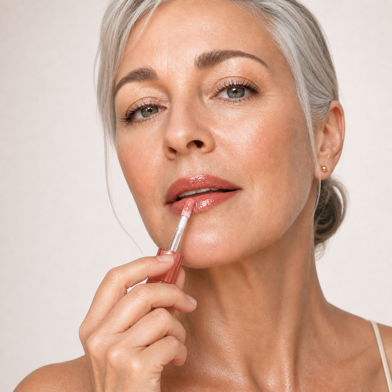Wrinkle-Blur Lip Oil editorial fair skin