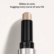 Glides on cool, hugging every curve of your lid — champagne gel tip macro