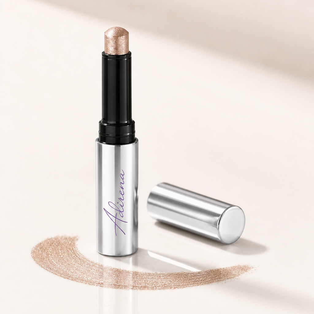 Soft Focus Gel Eyeshadow — staged studio hero, champagne shimmer trace