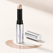 Soft Focus Gel Eyeshadow — staged studio hero, champagne shimmer trace