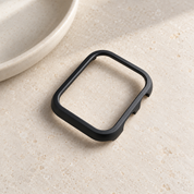 The Halo black case frame on its own, showing its open front and side walls