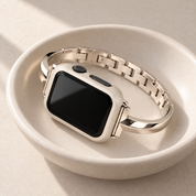 Halo starlight case frame on a watch with a Madison starlight band