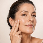 Korean Blemish Balm editorial fair skin finger application