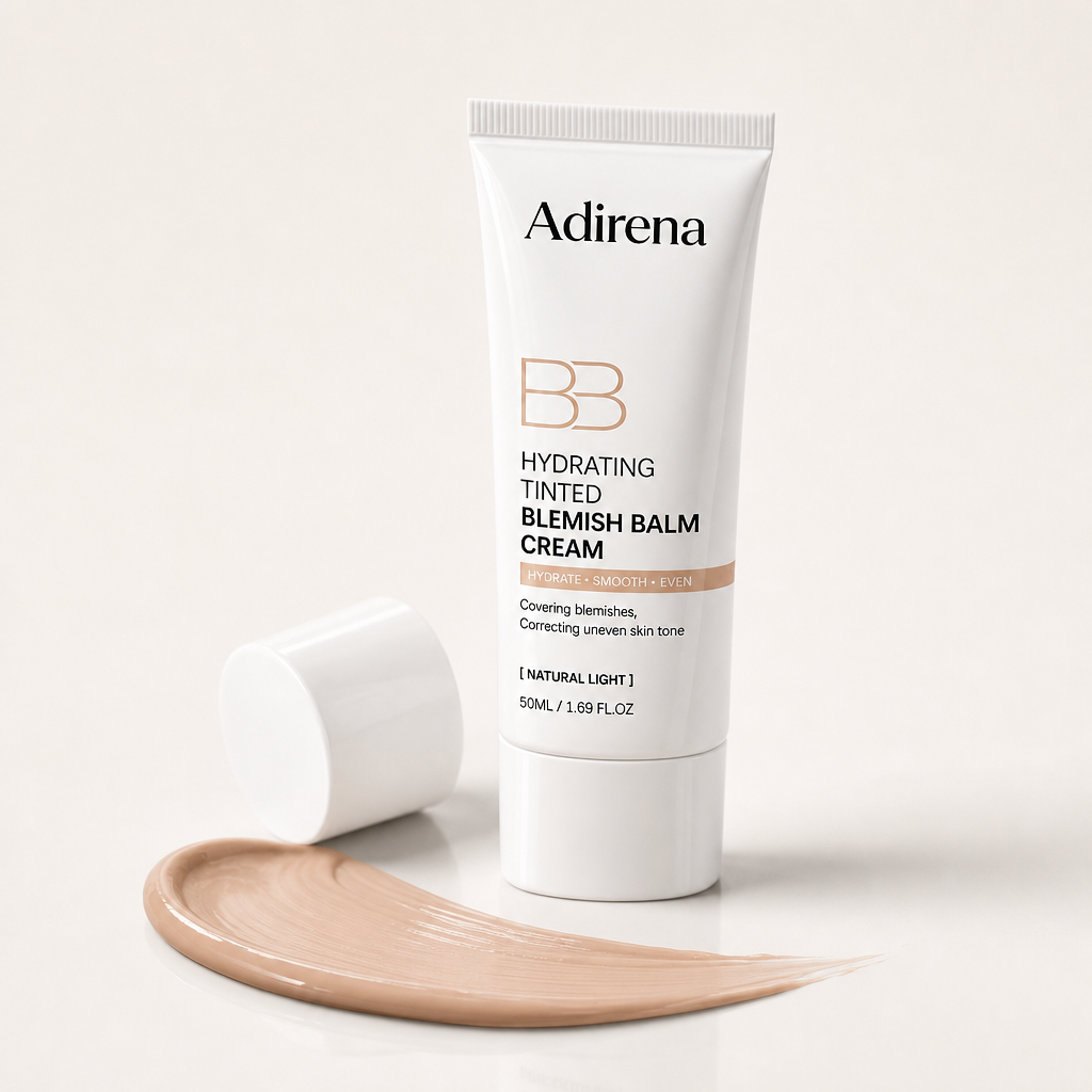 Korean Blemish Balm — staged studio hero, Natural Light smear