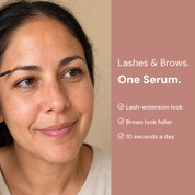 Lashes and brows, one serum - promise card