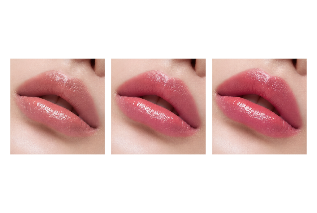 Lip stain goes on clear and blooms into your shade