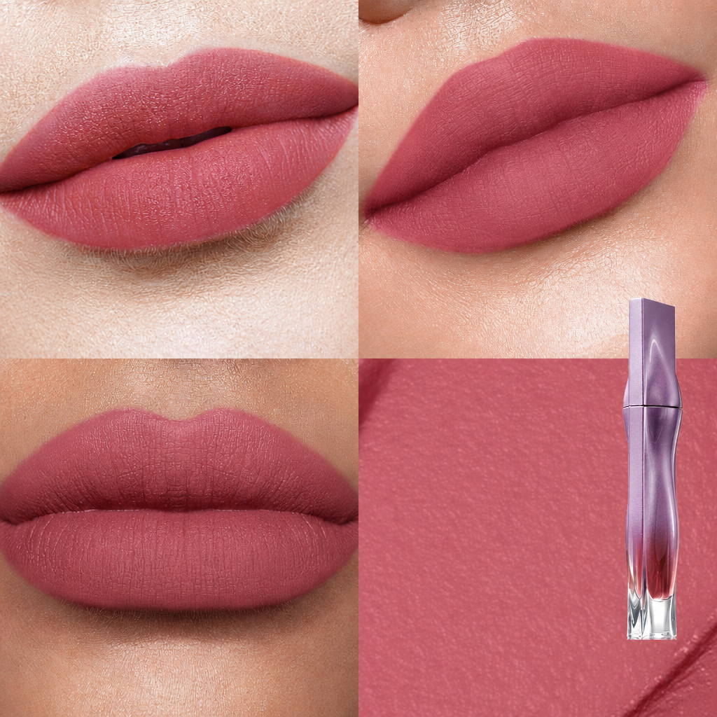 Velvet Blur Lip Cream shade Moon Kiss on lips