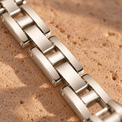 Monaco starlight watch band, close-up of the closed rear links