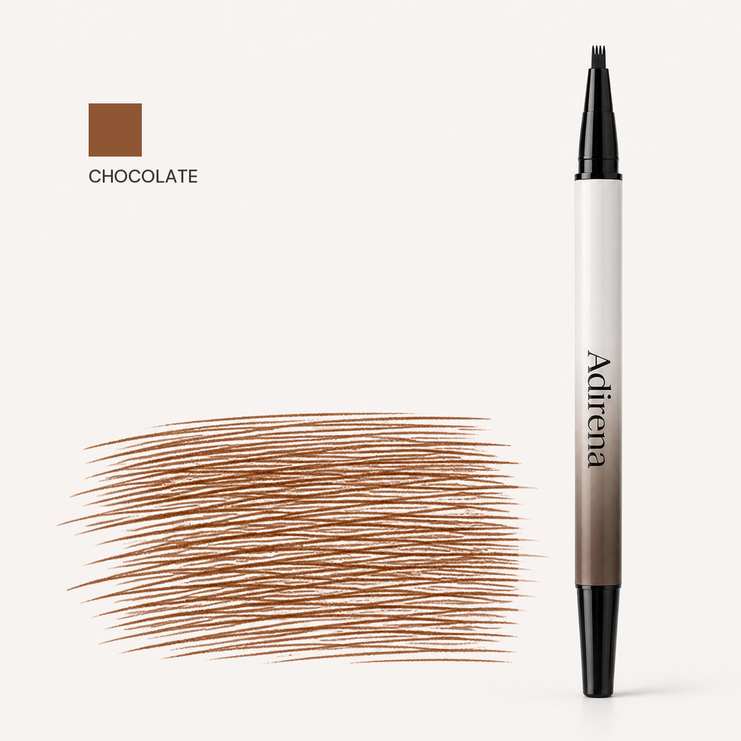 Hair-Stroke Brow Pen shade Chocolate, hair-like stroke swatch