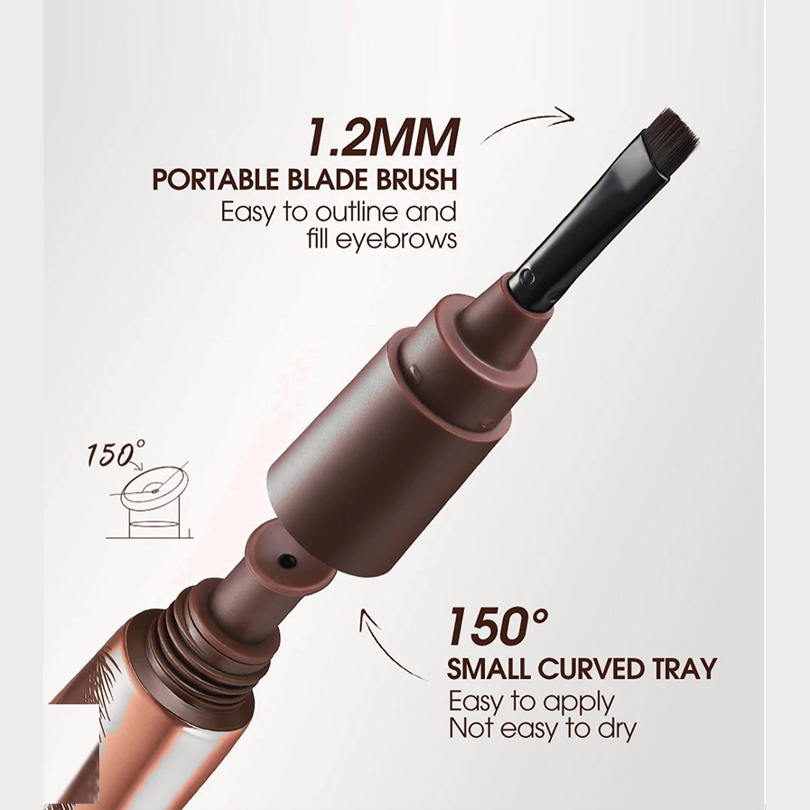 Dual-ended applicator: 1.2mm blade brush and 150 degree curved tray