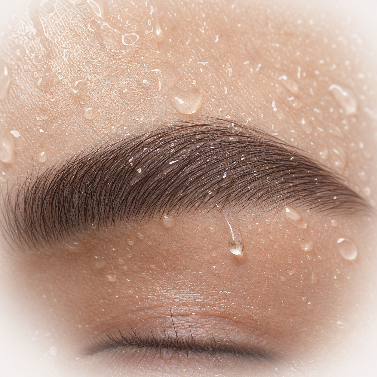 Adirena Peel & Reveal Brow Tint holding through water exposure