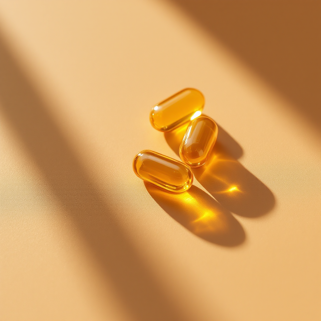 Vitamin E amber softgel capsules
