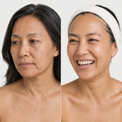 Before and after: smoother mature skin
