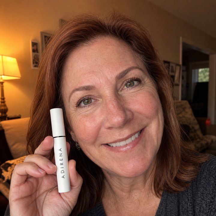 Carol holding Adirena Adirena Brow Gel