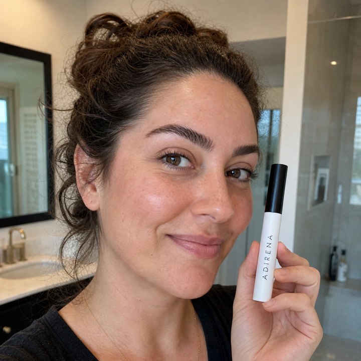 Jess holding Adirena Adirena Brow Gel