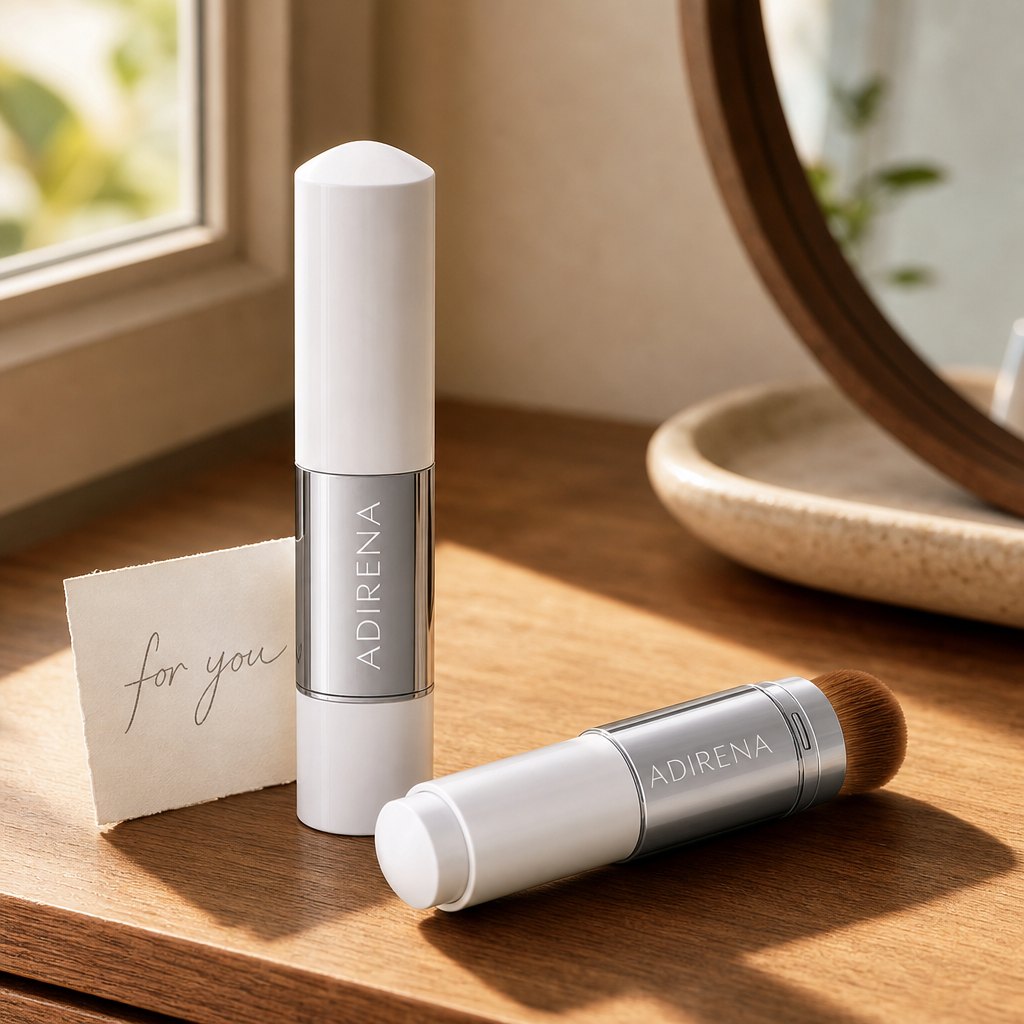 Cover Cream Volufiline: The pair on the vanity: one stick closed, one open, with ...