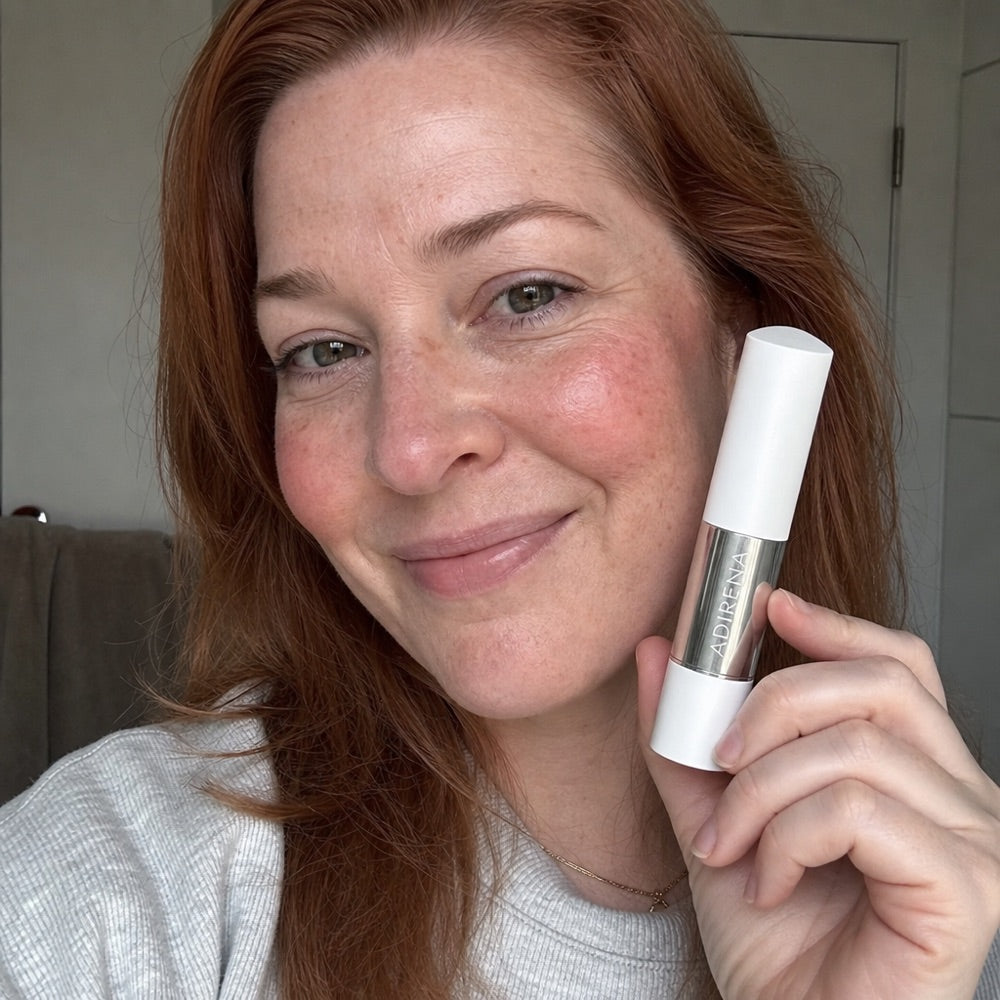 Jenna holding Adirena Cover Cream