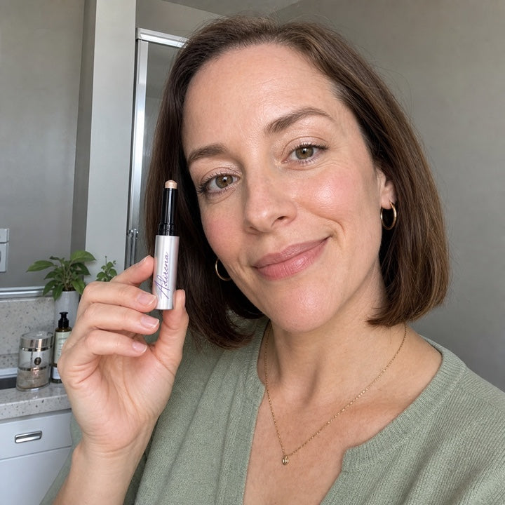 Lauren holding Adirena Soft Focus™ Gel Eyeshadow