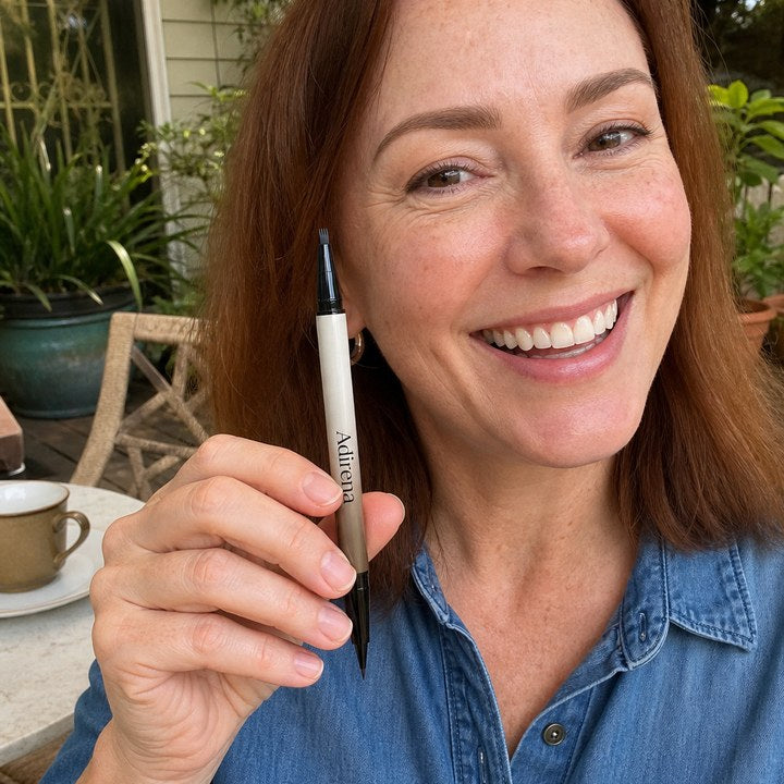 Tanya holding Adirena Adirena Brow Pen