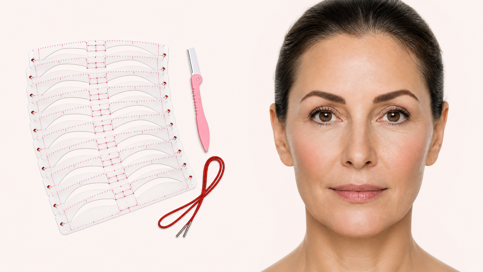 Perfect Brow Mapping Kit complete double-brow stencil set used before filling or tinting