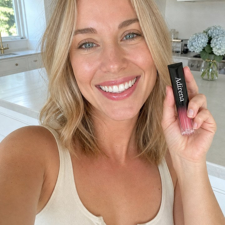 Jenna holding Adirena Stellar Dust™ Lip Stain