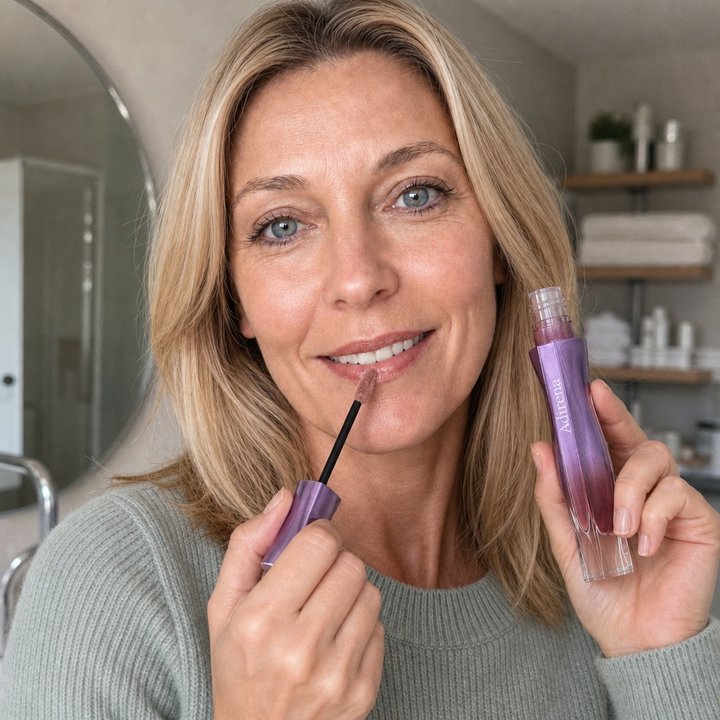Priya holding Adirena Velvet Blur Lip Cream