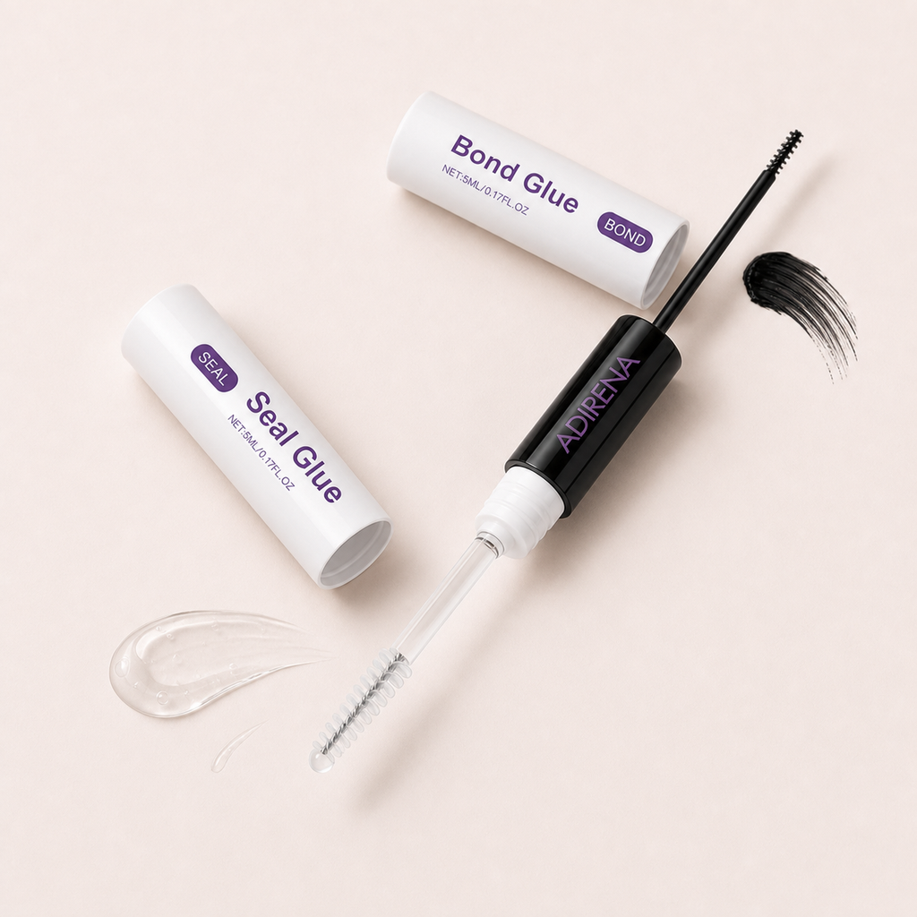 Lash Bond & Seal (SURYA TEST) bond and seal, before and after along the lash base